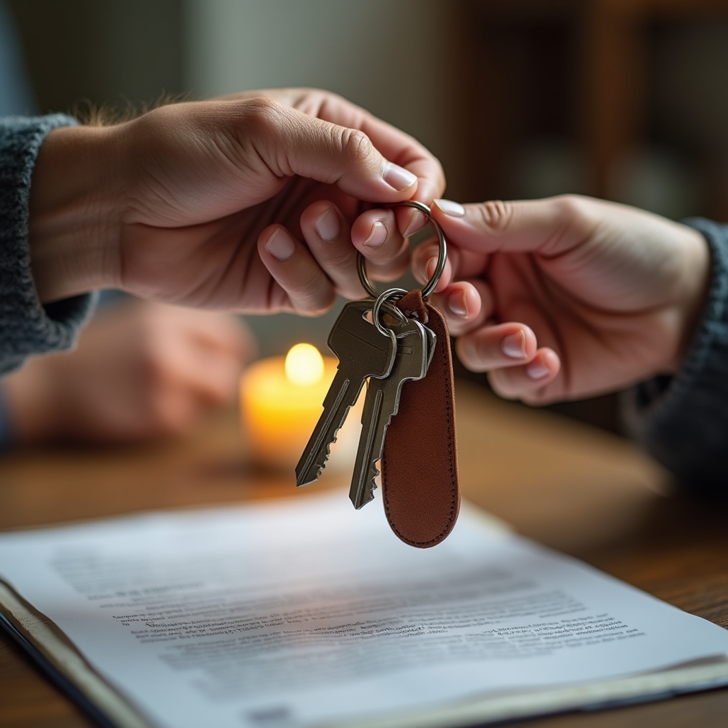 Predarea cheilor apartamentului cu procesul verbal semnat alături
